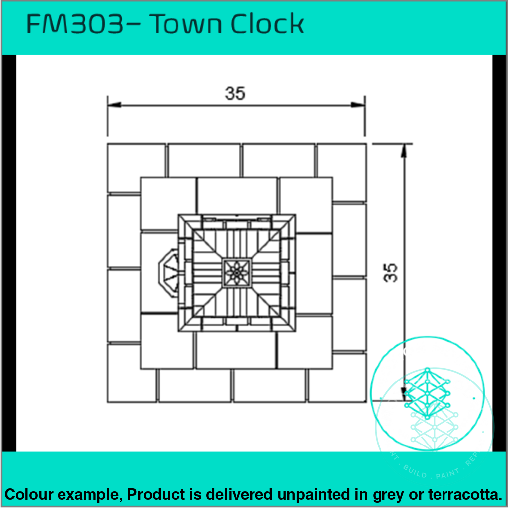 FM303 – English Town Clock OO/HO Scale