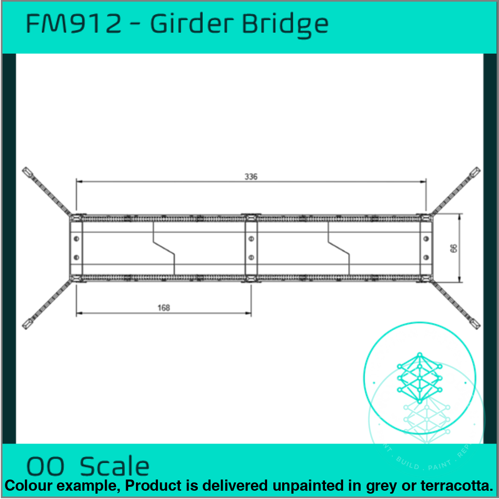 FM912 – Single Track Girder Bridge OO Scale