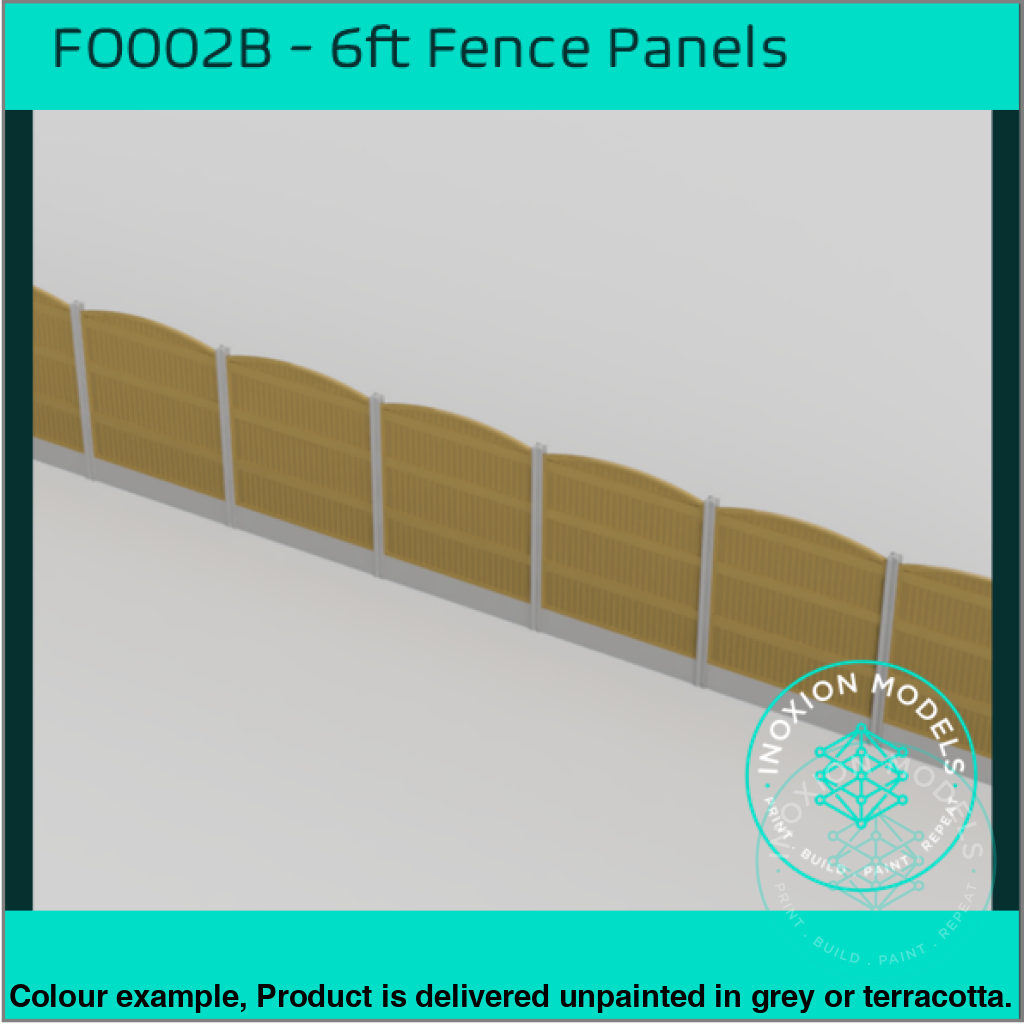 FO002B – 6ft Garden Fence Rounded OO/HO Scale