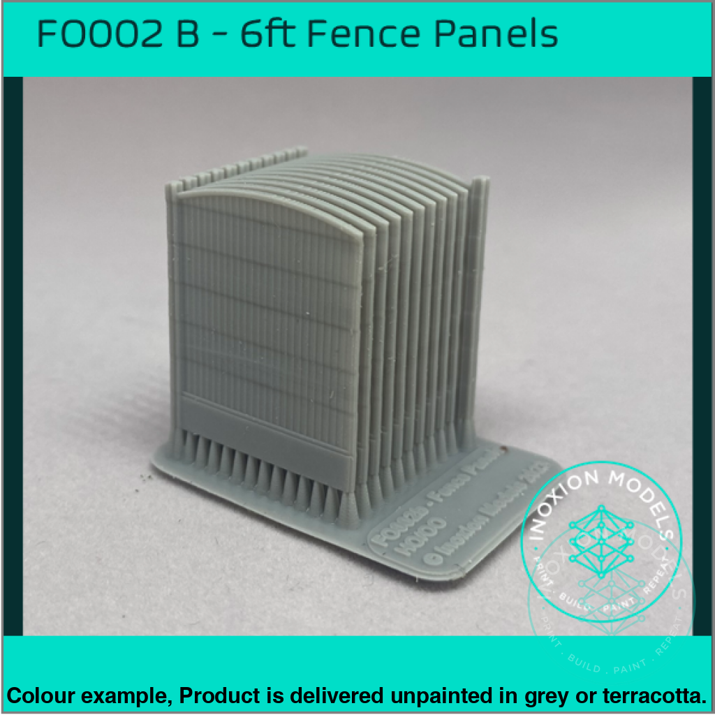 FO002B – 6ft Garden Fence Rounded OO/HO Scale