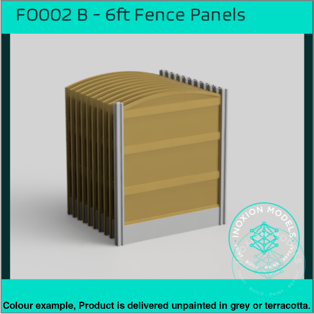 FO002B – 6ft Garden Fence Rounded OO/HO Scale