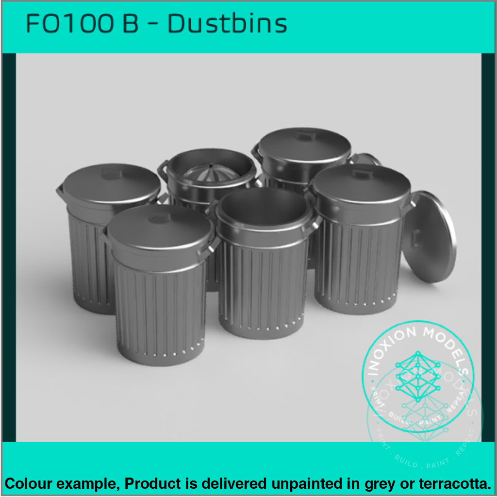 FO100B – Dustbins OO/HO Scale