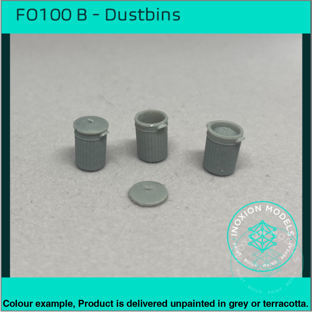 FO100B – Dustbins OO/HO Scale