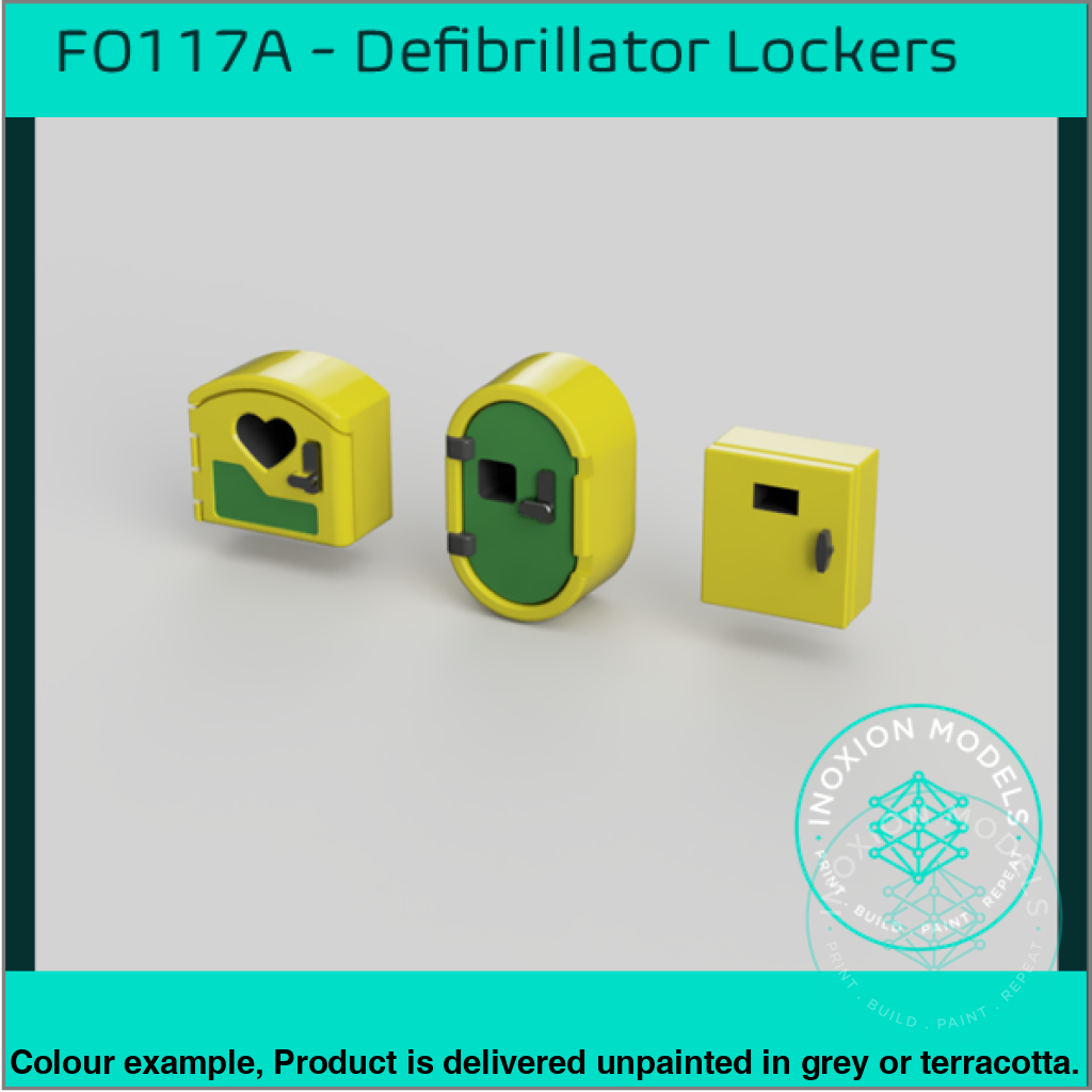FO117B – Model Defib Lockers OO/HO Scale