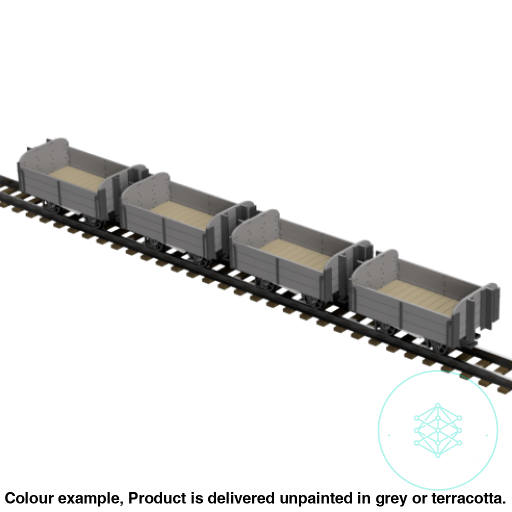 FPC753A – 4x Light Railway Wagon Pack OO9 Gauge