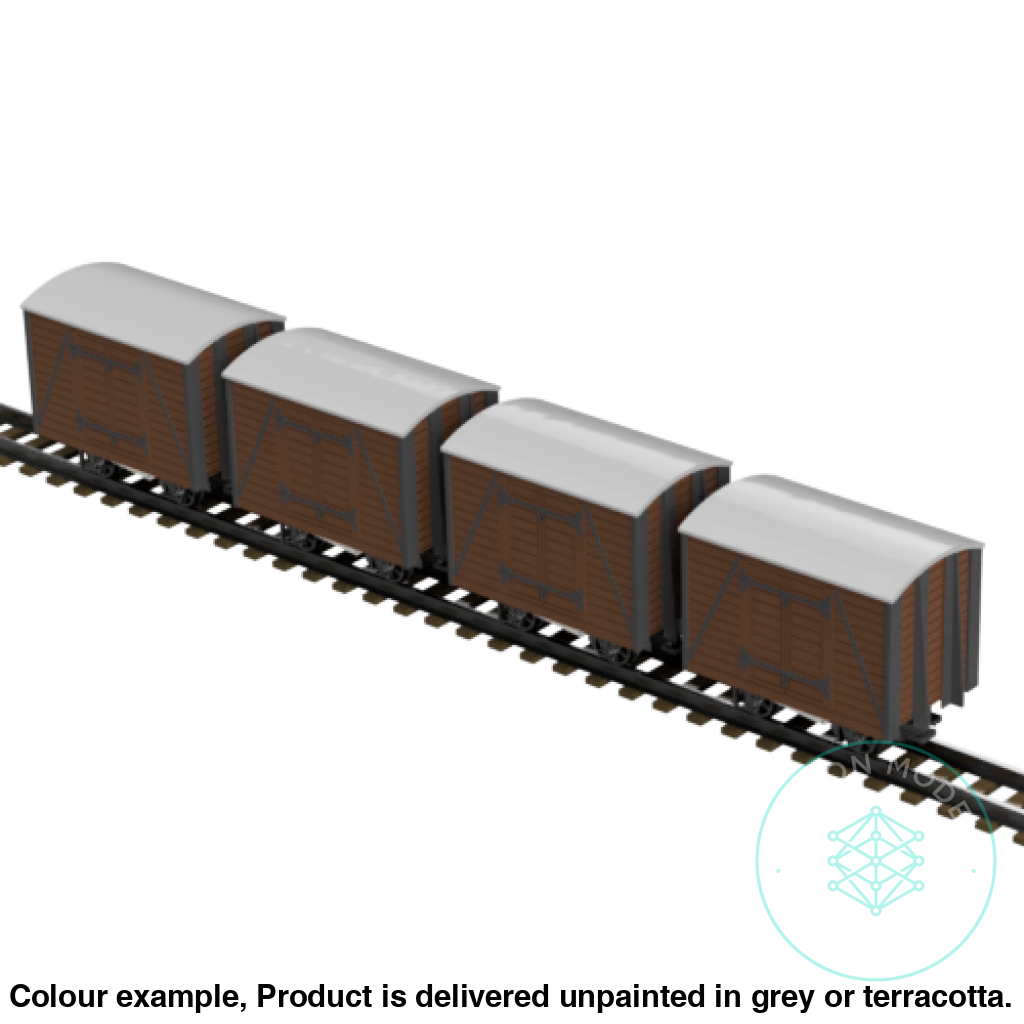 FPC753E – 4x Light Railway Wagon Pack OO9 Gauge