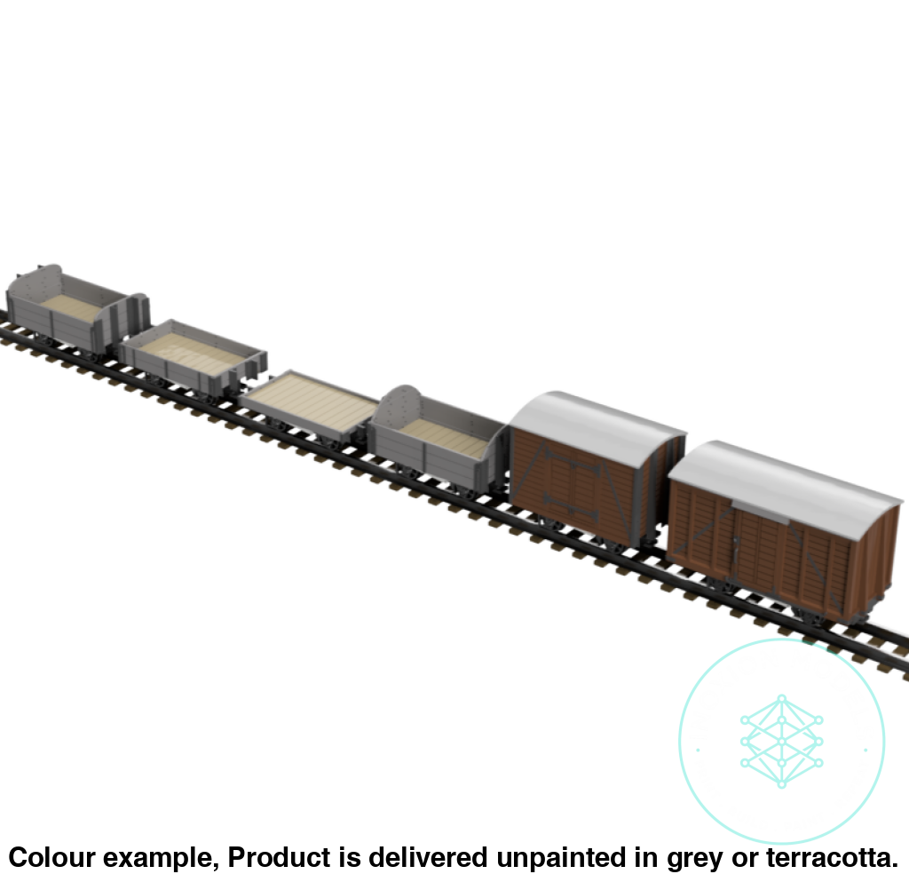 FPC753G – 6x Light Railway Wagon Pack OO9 Gauge