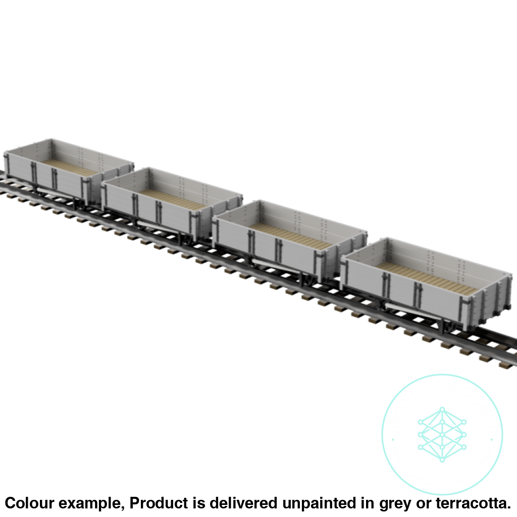 FPC755B – 4x C&MLR 5 ton Open Wagon OO9 Gauge