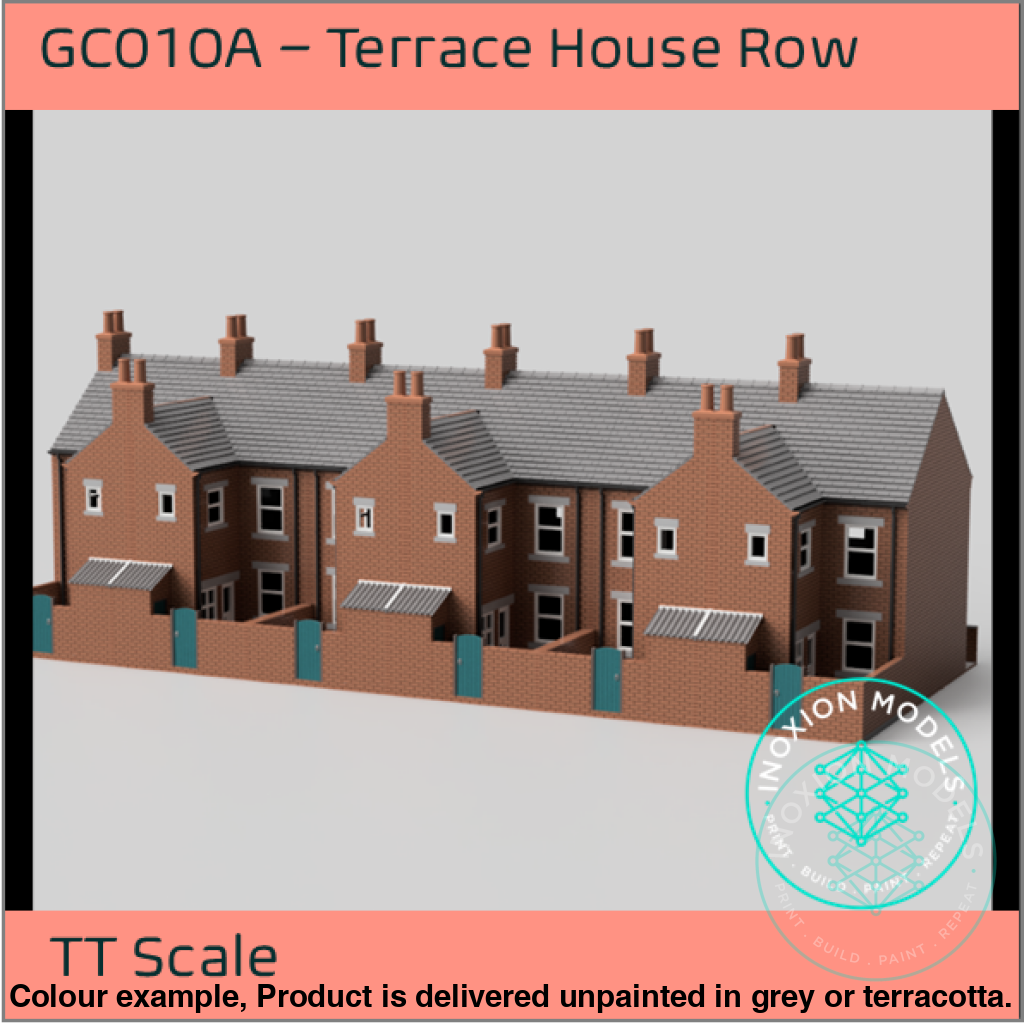 GC010A – 6x Terrace House Pack TT120/3mm Scale