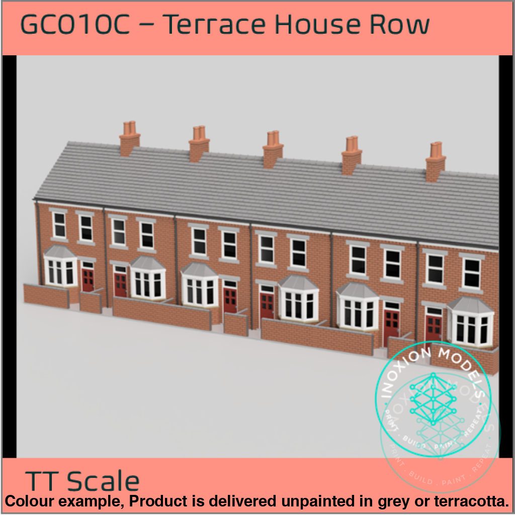 GC010C – 6x Low Relief Terrace House Pack TT120/3mm Scale