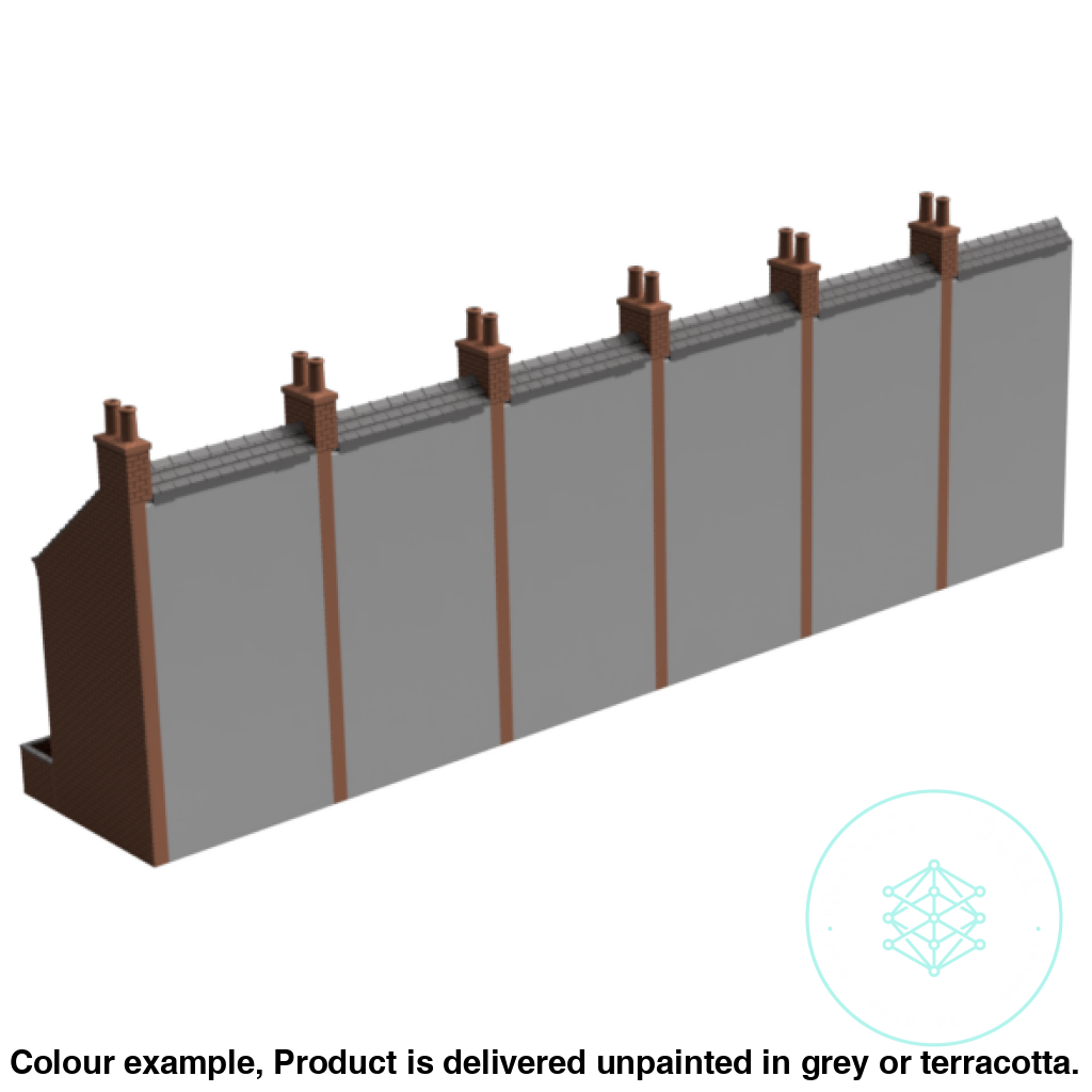 GC010C – 6x Low Relief Terrace House Pack TT120/3mm Scale