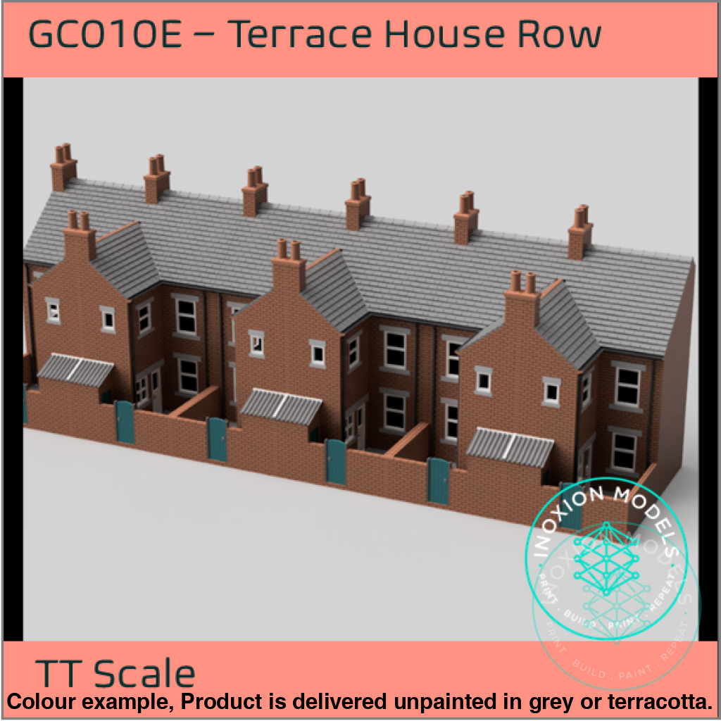 GC010E – 6x Low Relief Terrace House Pack TT120/3mm Scale