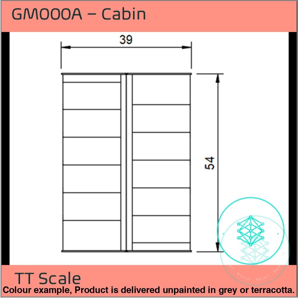 GM000A – Cabin/Garden Shed TT120/3mm Scale