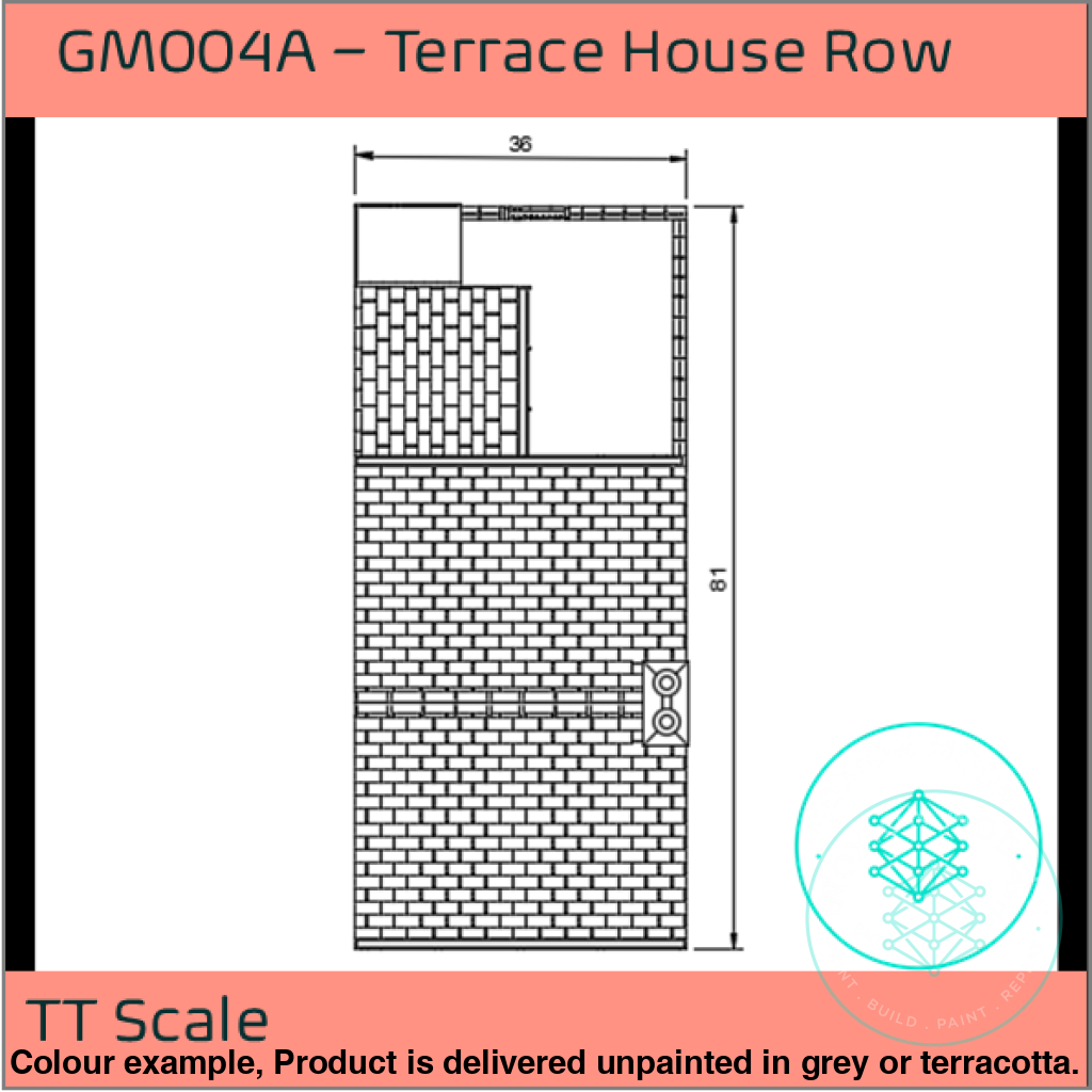 GM004A – Terrace Terrace House TT120/3mm Scale