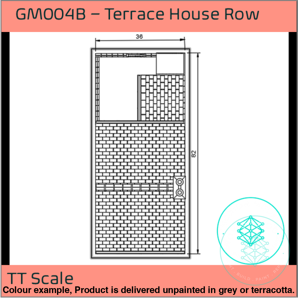 GM004B – Terrace Terrace House TT120/3mm Scale