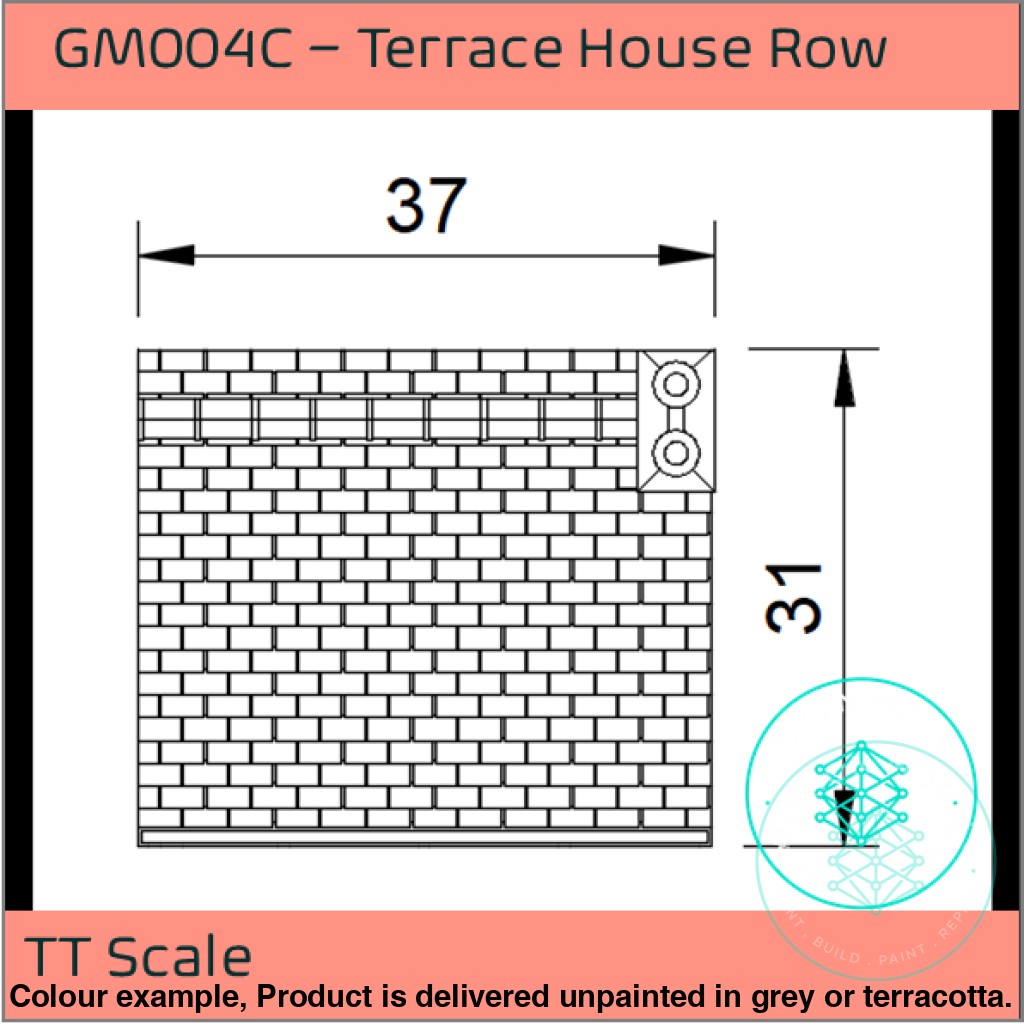 GM004C – Low Relief Terrace House TT120/3mm Scale