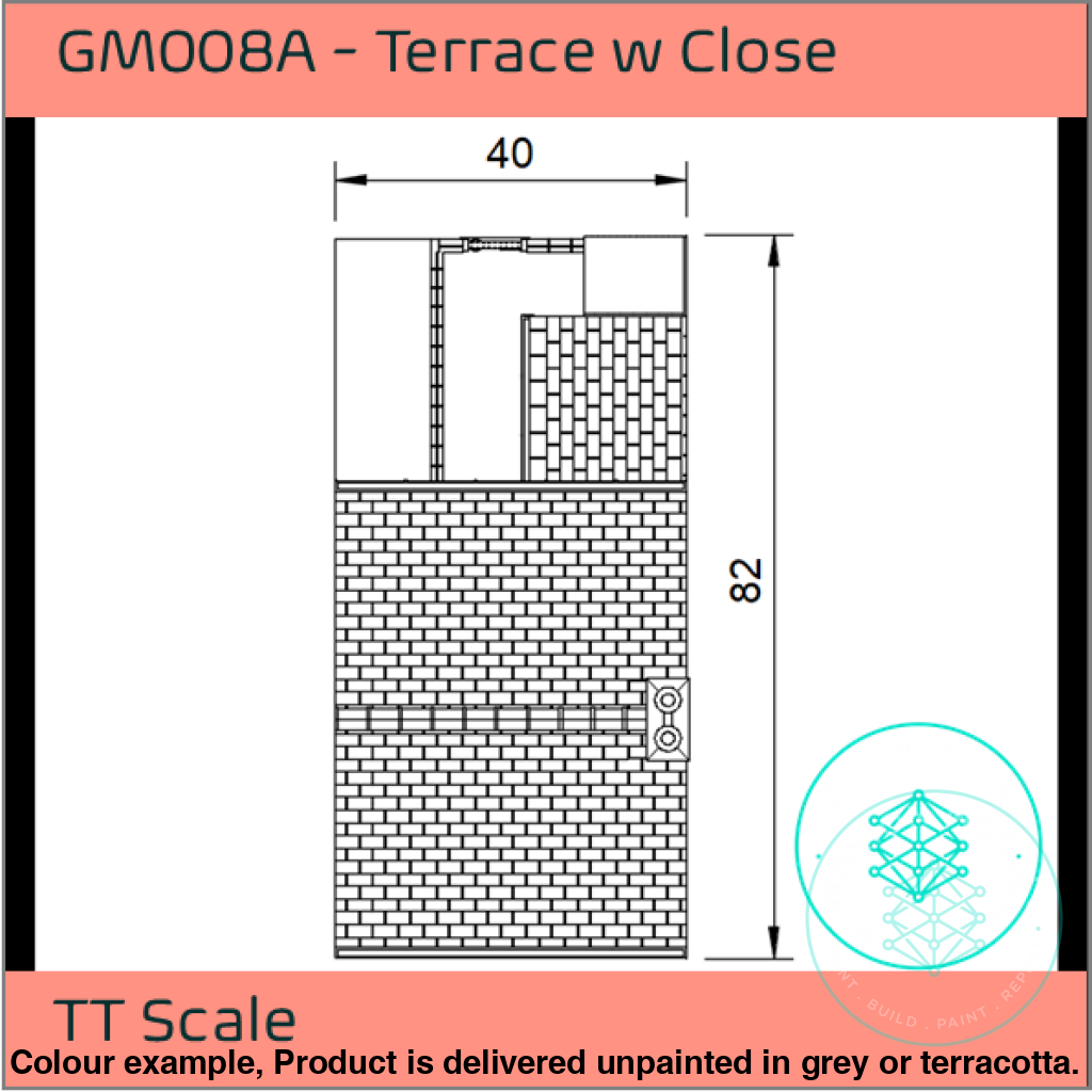 GM008A – Terrace House w Close TT120/3mm Scale
