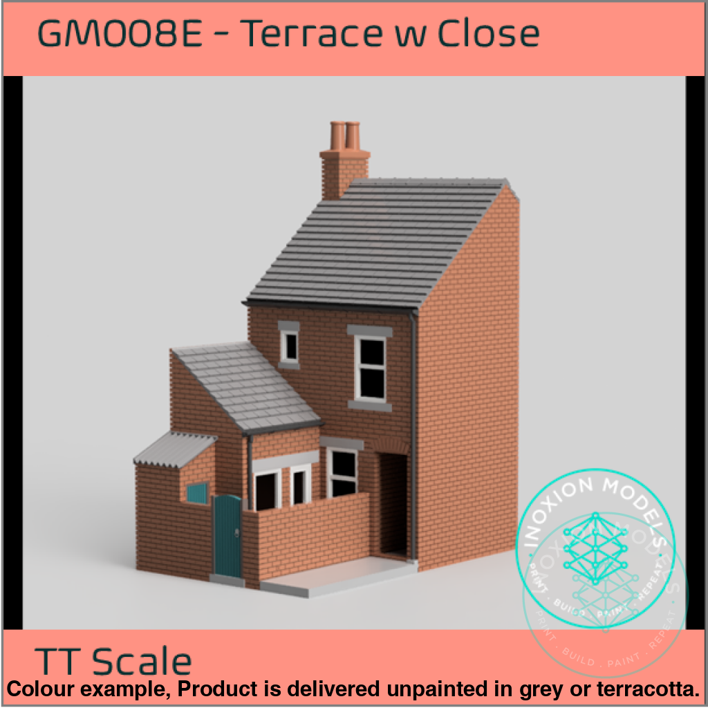 GM008E – Low Relief Terrace House w Close TT120/3mm Scale