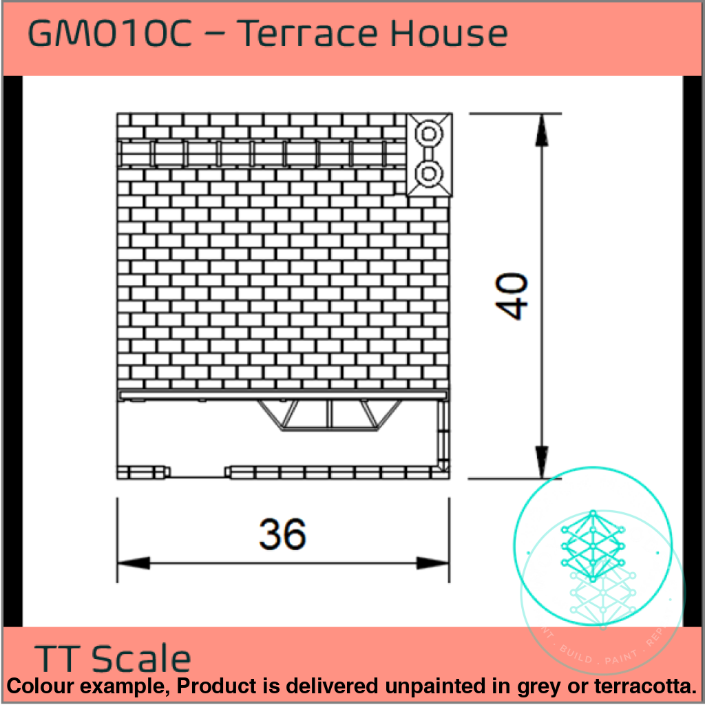 GM010C – Low Relief Terrace House TT120/3mm Scale