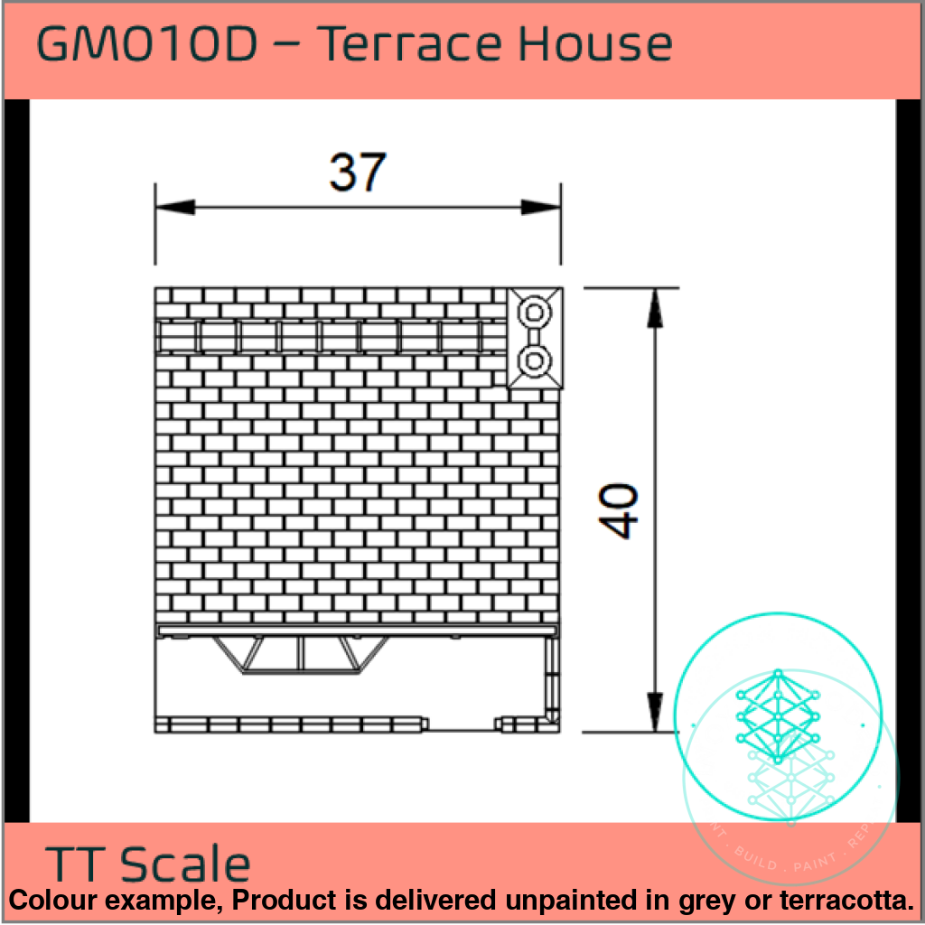 GM010D – Low Relief Terrace House TT120/3mm Scale