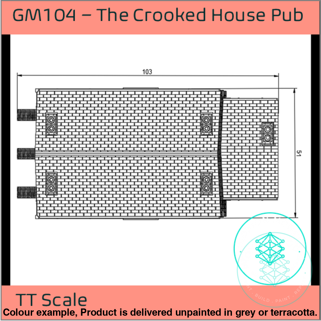 GM104 – The Crooked House Pub TT120/3mm Scale
