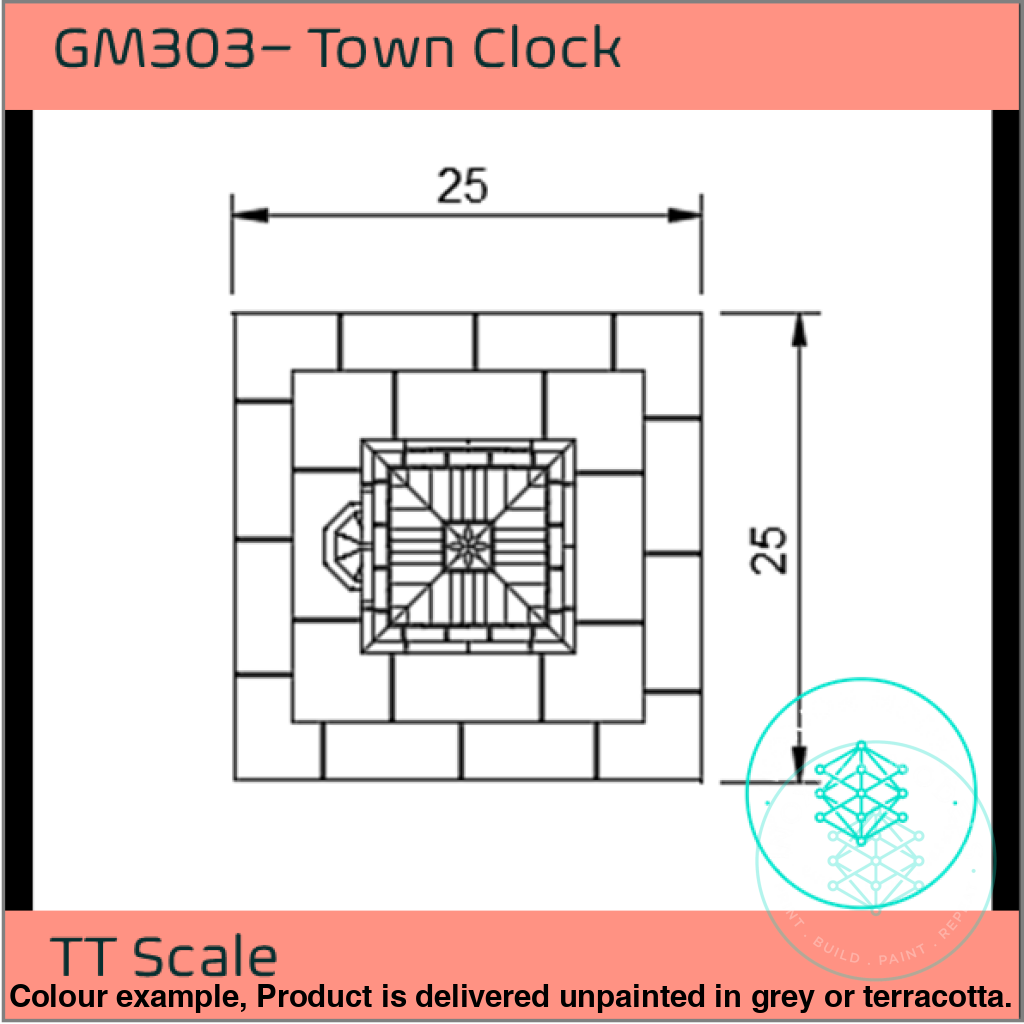GM303 – Town Clock TT120/3mm Scale
