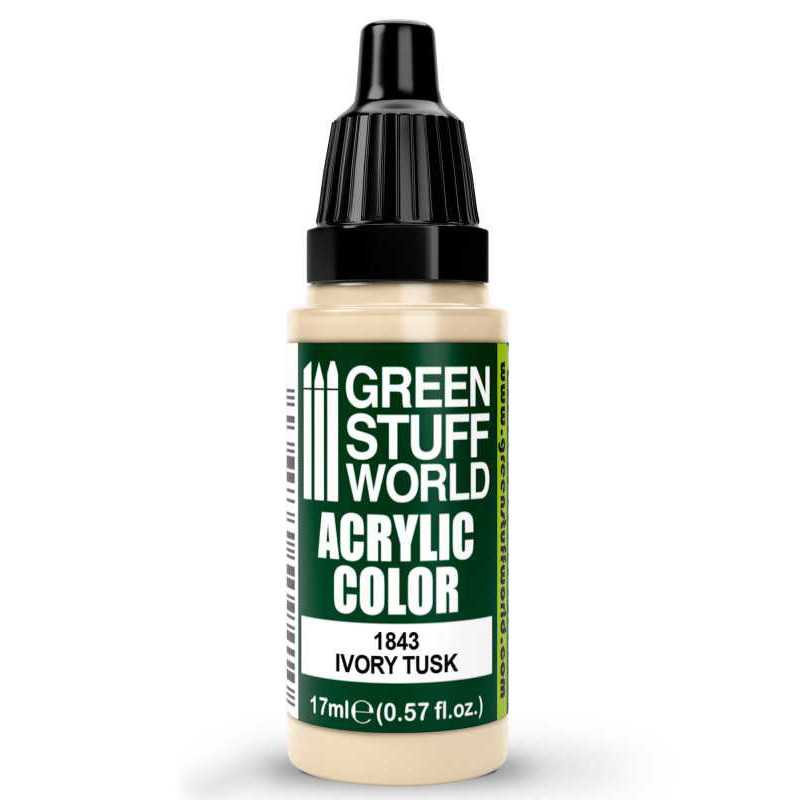 Green Stuff World Acrylic Color Paint - IVORY TUSK 17ml