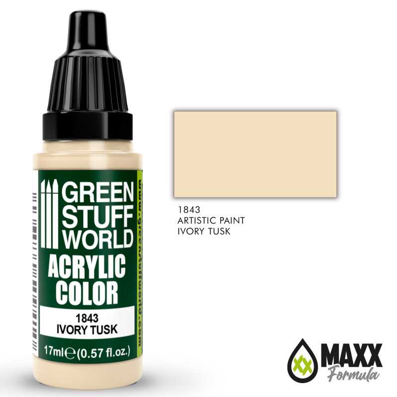 Green Stuff World Acrylic Color Paint - IVORY TUSK 17ml