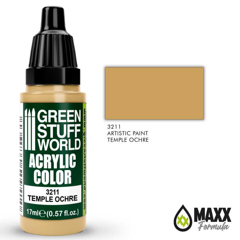 Green Stuff World Acrylic Color Paint - TEMPLE OCHRE 17ml