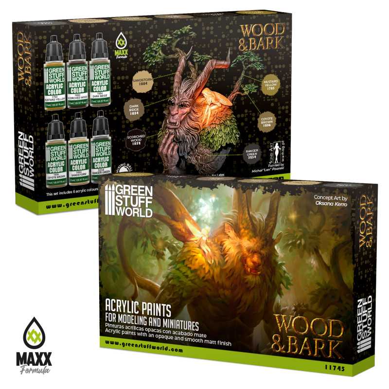 Green Stuff World Paint Set - WOOD n BARK