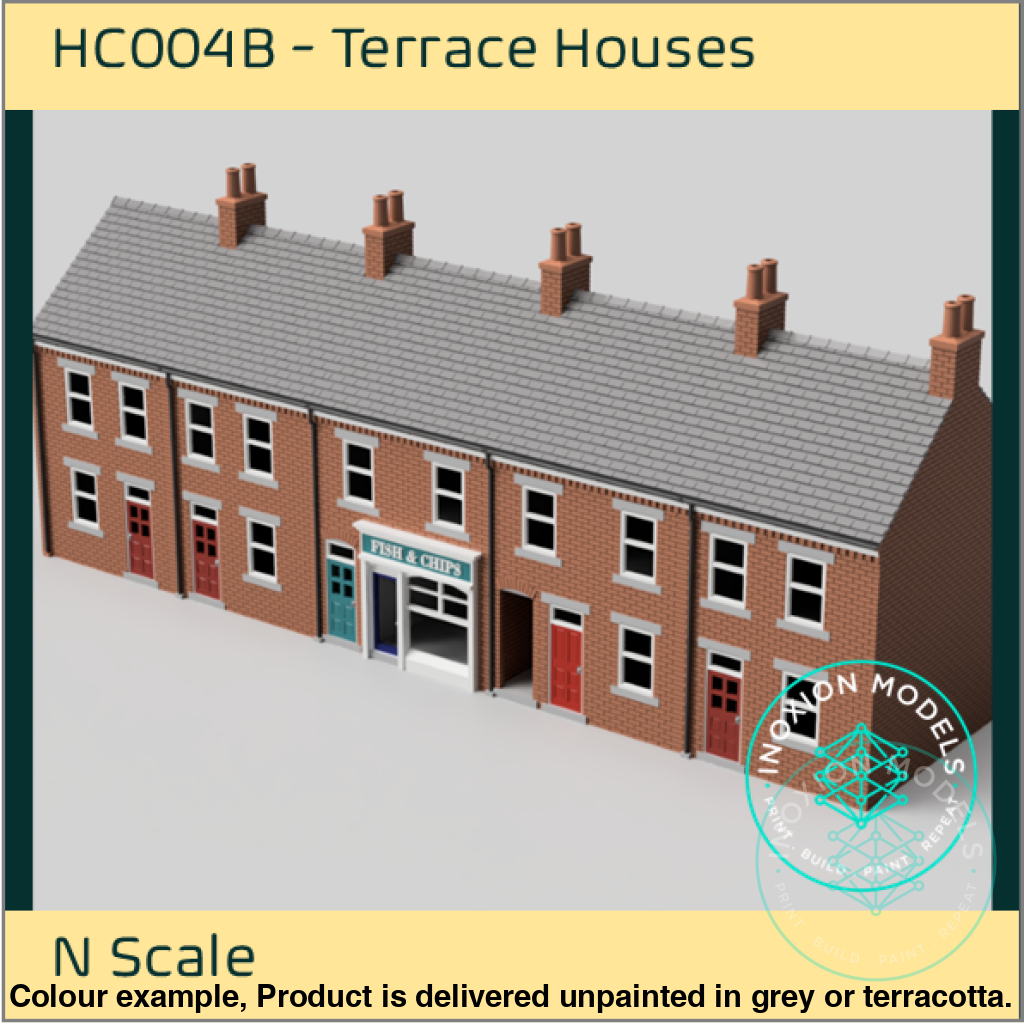 HC004B – 5x Terrace House with Shop Pack N Scale