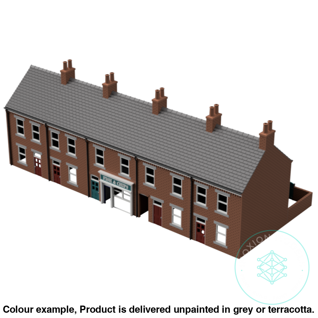 HC004B – 5x Terrace House with Shop Pack N Scale