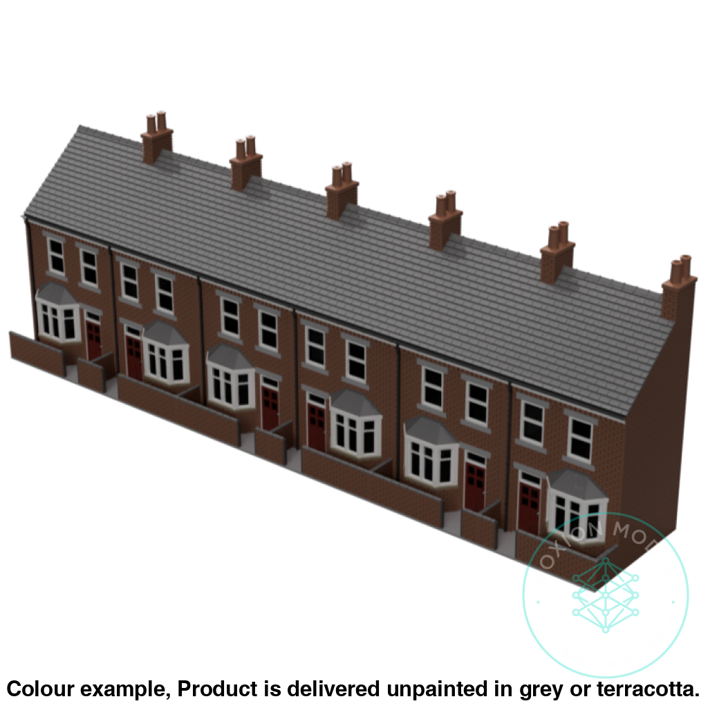HC010C – 6x Low Relief Terrace House Pack N Scale