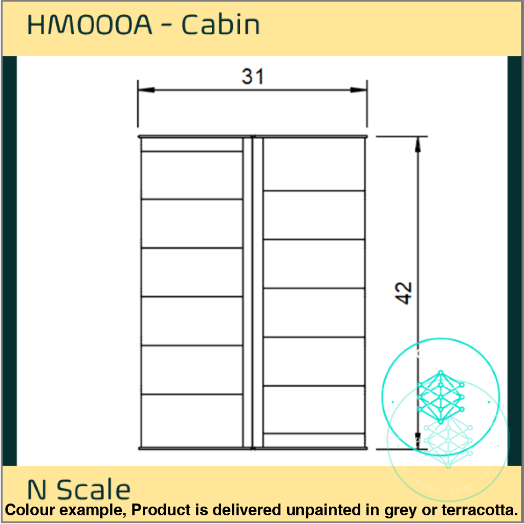 HM000A – Cabin/Garden Shed N Scale