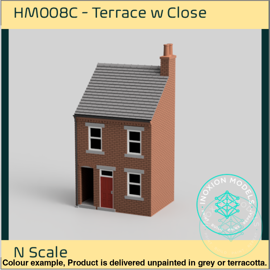 HM008C – Low Relief Terrace House w Close N Scale