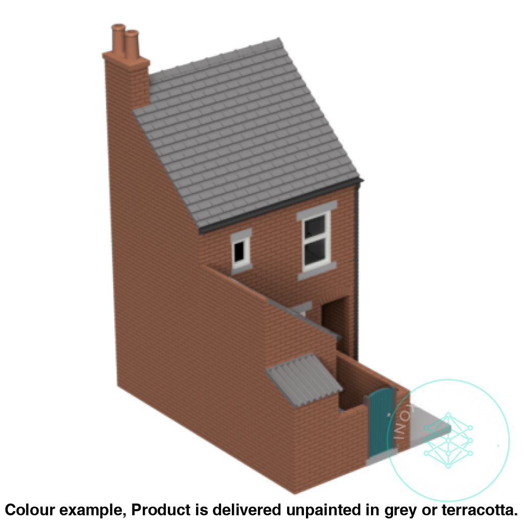 HM008E – Low Relief Terrace House Back w Close N Scale