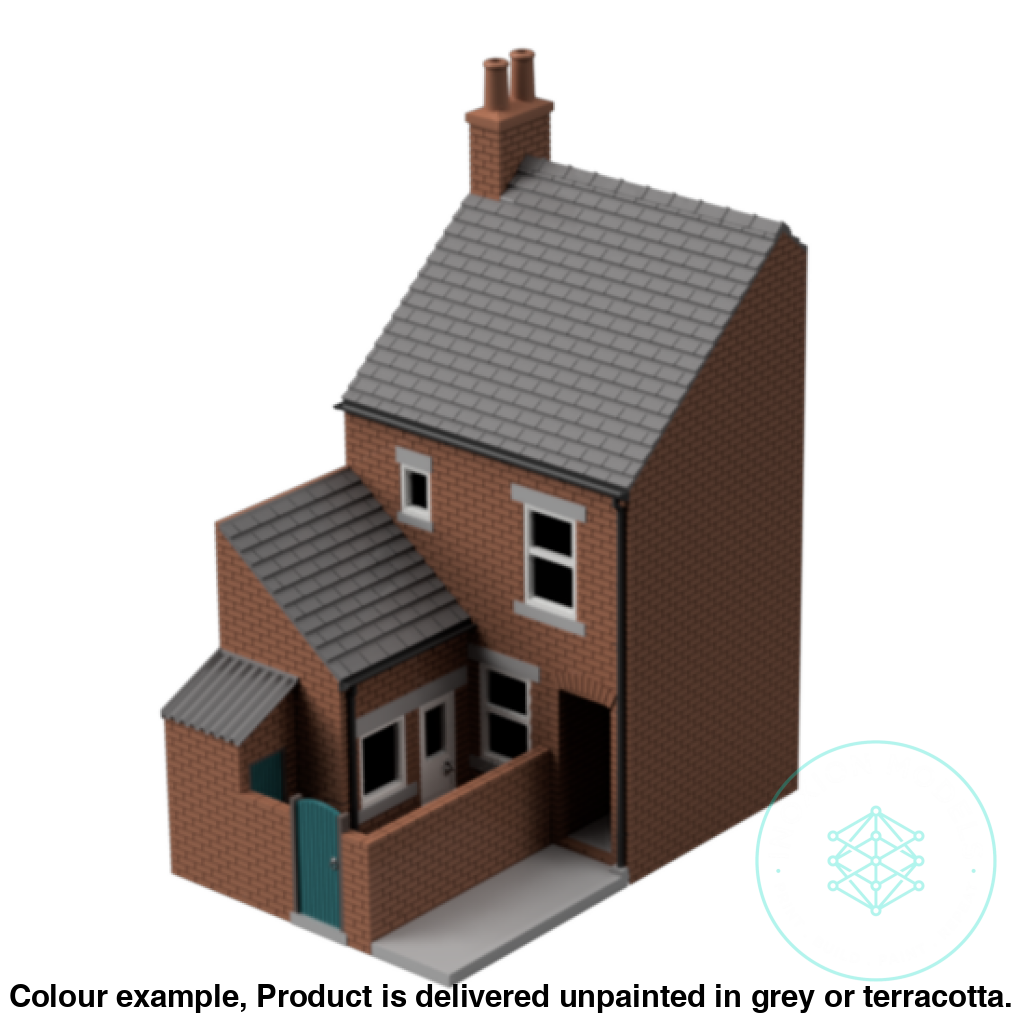 HM008E – Low Relief Terrace House Back w Close N Scale