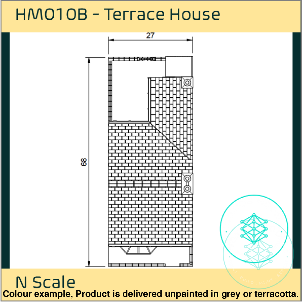HM010B – Terrace House N Scale