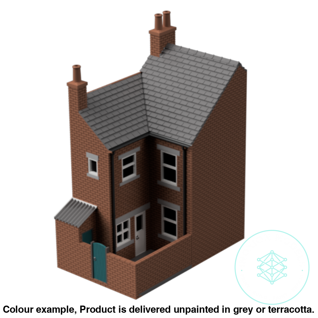 HM010F – Low Relief Terrace House Back N Scale