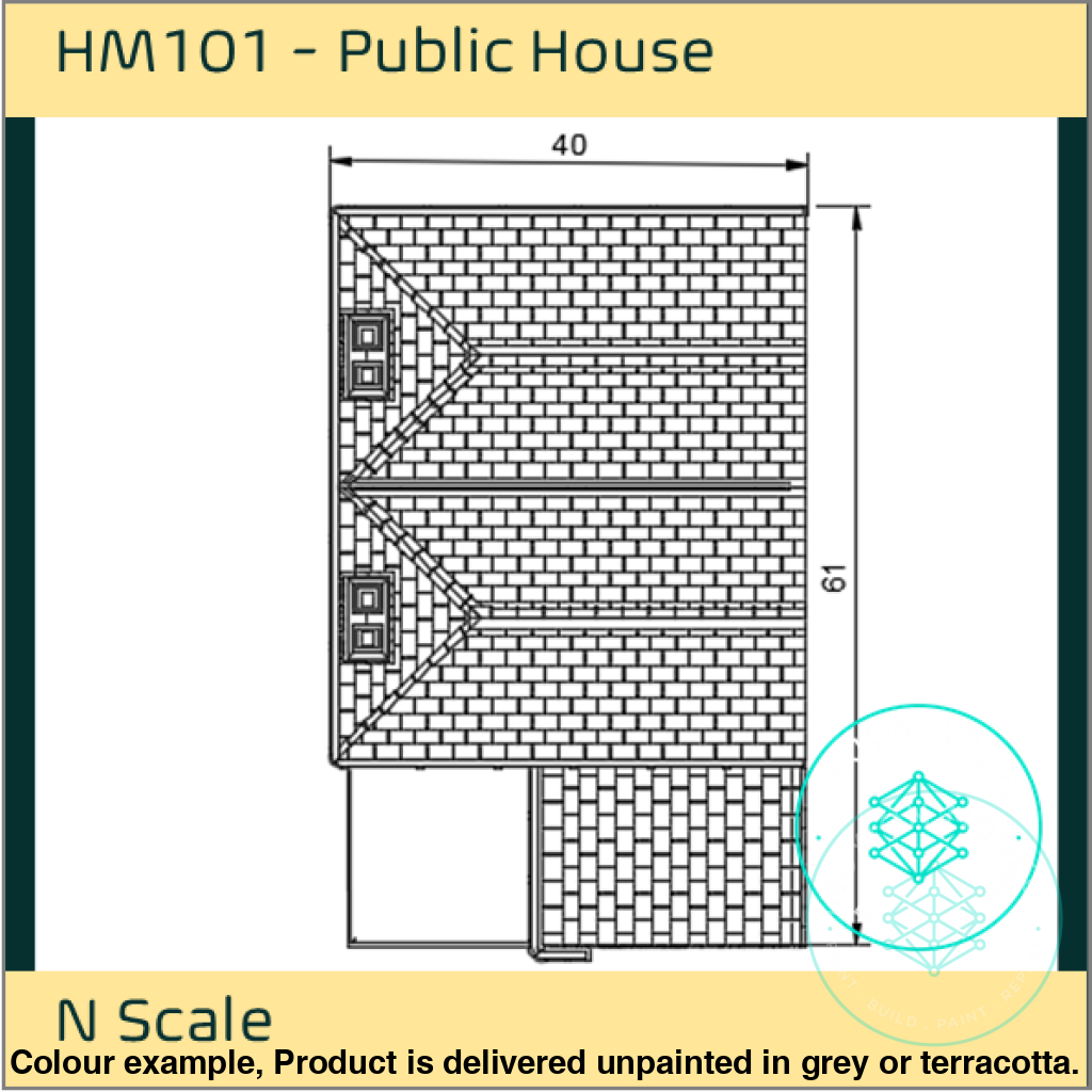HM101 – Pub/Hotel N Scale