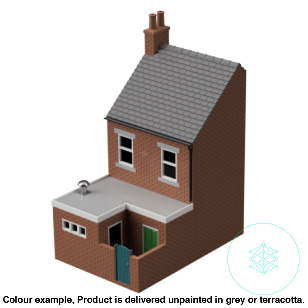 HM102E – Low Relief Terrace Shop Back N Scale