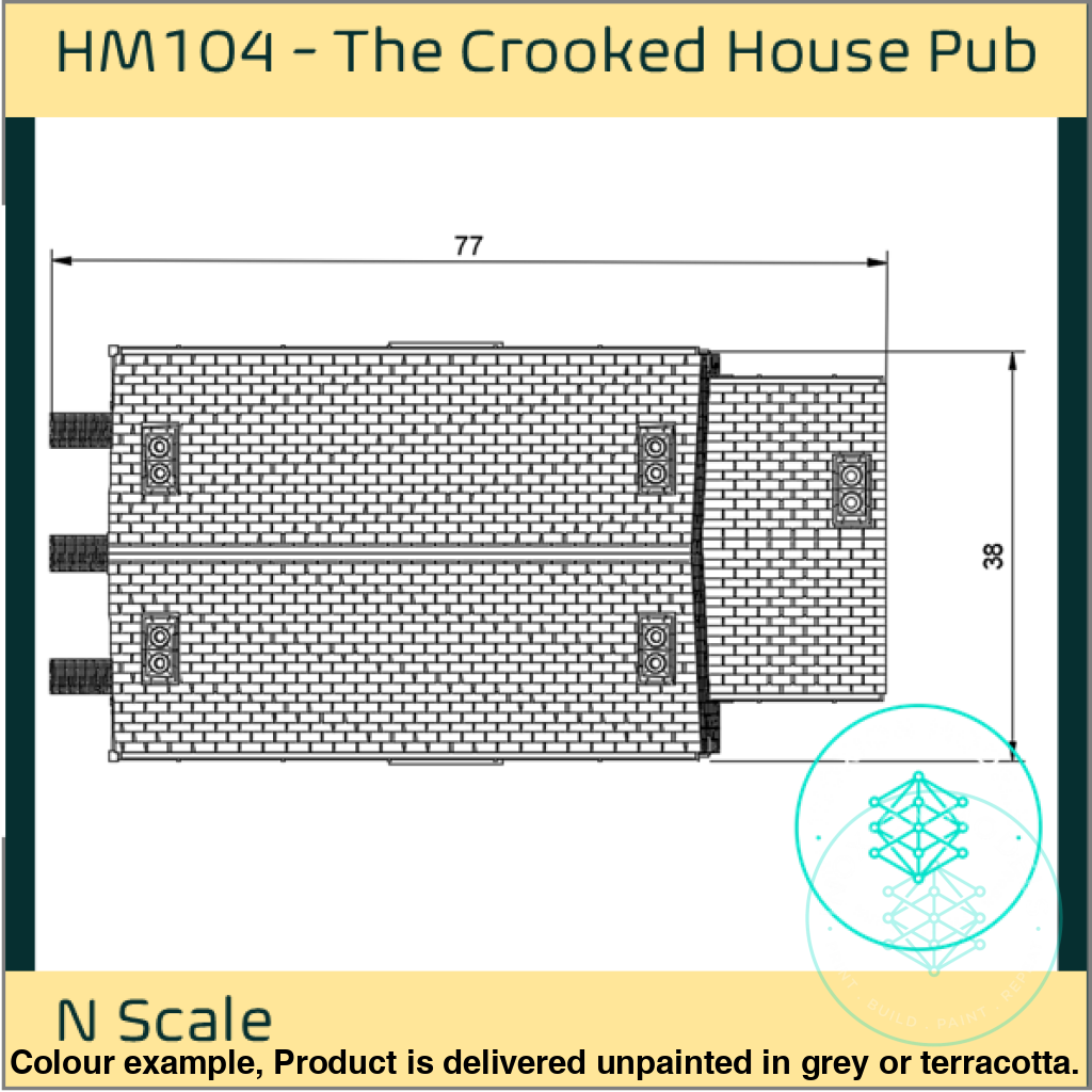 HM104 – The Crooked House Pub N Scale