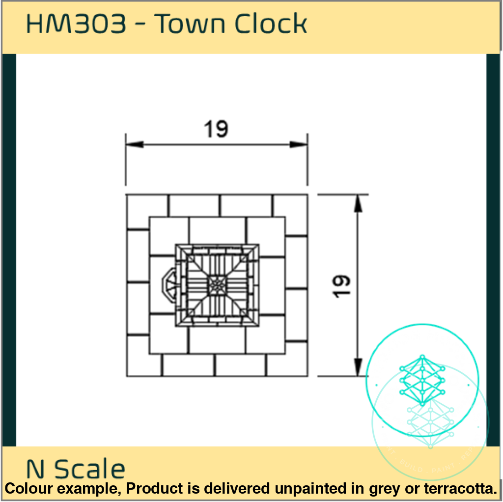 HM303 – Town Clock N Scale