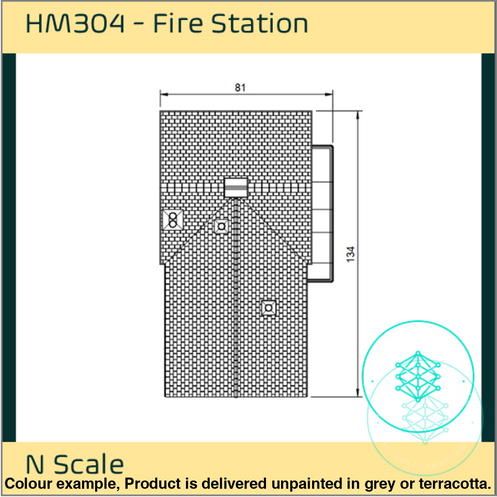 HM304 – Fire Station N Scale