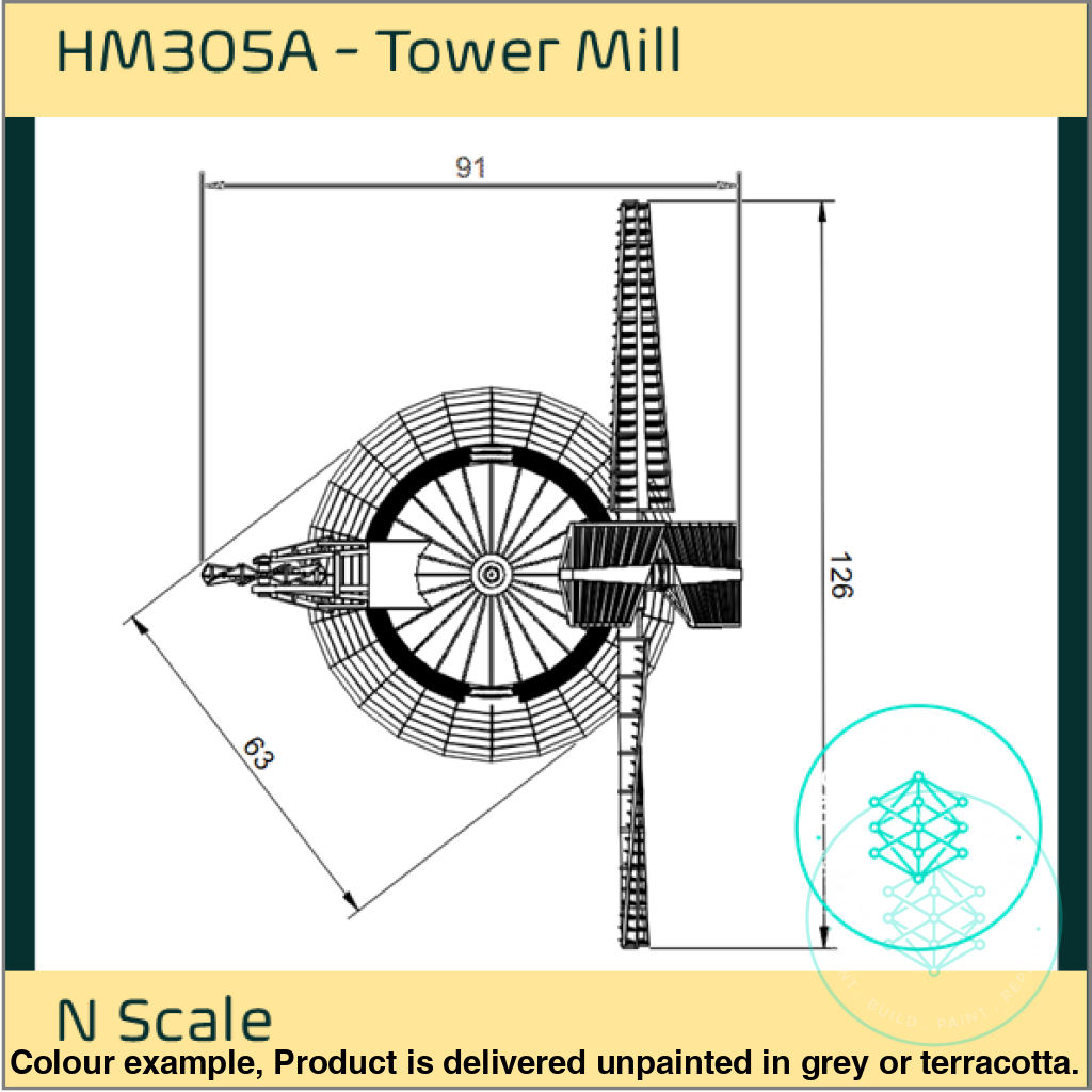 HM305A – Tower Windmill N Scale