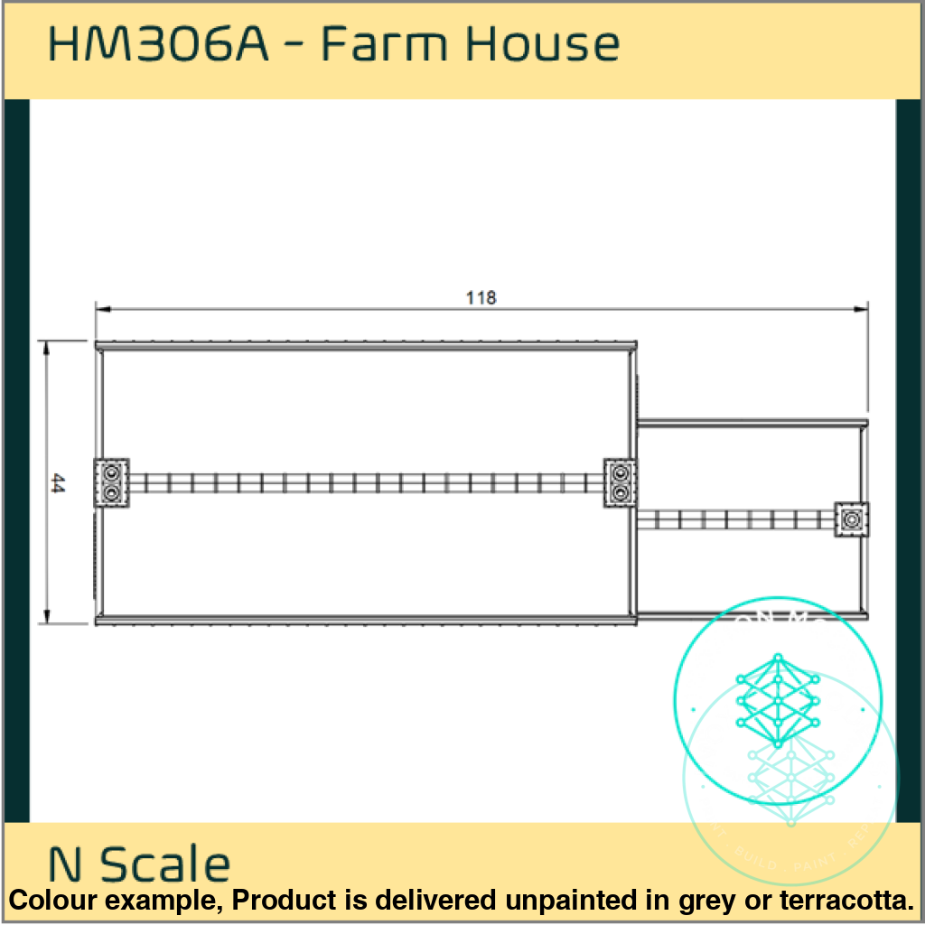 HM306A – Farm House N Scale