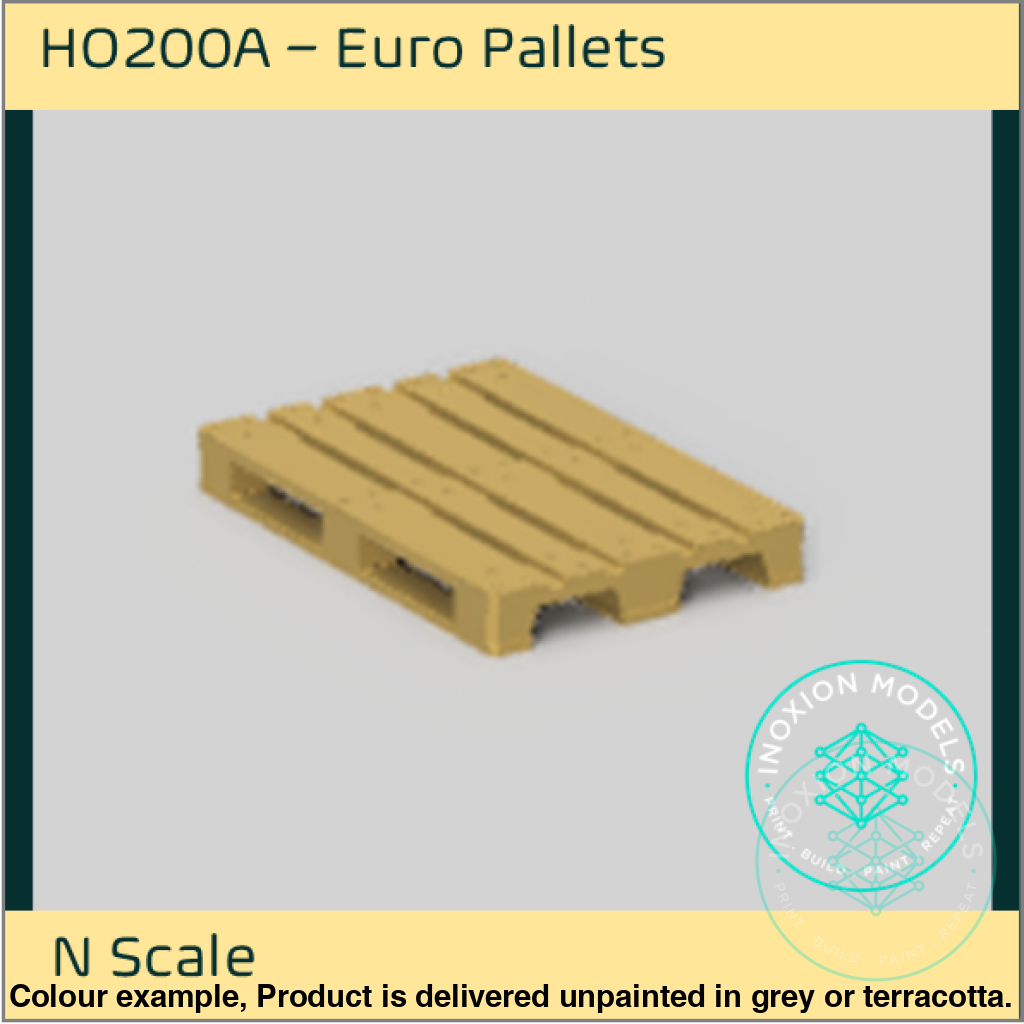 HO200A – 10x Euro Pallets N Scale