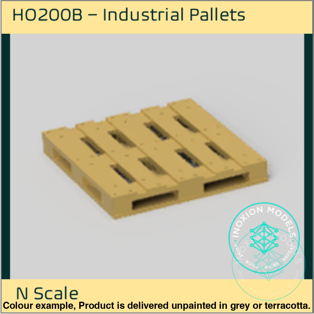 HO200B – 10x Industrial Pallets N Scale