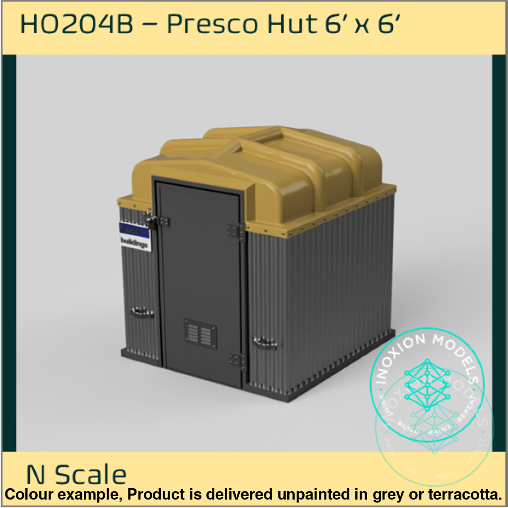 HO204B – Presco Hut 6'x6' N Scale