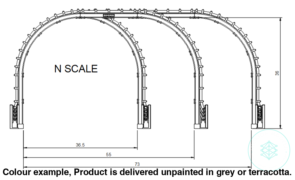 HO610C – London Underground Cables Gantries N Scale